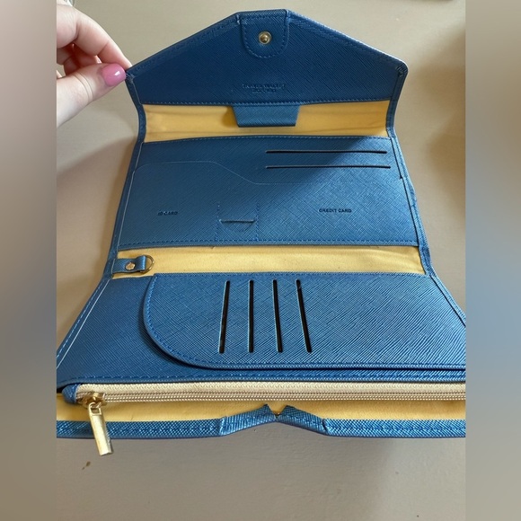 ZOPPEN |  Mulit-purpose RFIP Blocking Passport Holder Travel Wallet | Blue - Picture 5 of 9